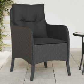 Garden armchairs with cushions 2 pcs black synthetic rattan by , Garden chairs - Ref: Foro24-365145, Price: 180,80 €, Discoun...