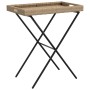 Table with folding tray in beige synthetic rattan 65x40x75 cm by , Garden tables - Ref: Foro24-365130, Price: 46,43 €, Discou...