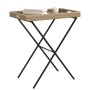 Table with folding tray in beige synthetic rattan 65x40x75 cm by , Garden tables - Ref: Foro24-365130, Price: 46,43 €, Discou...