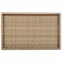 Mesa con bandeja plegable ratán sintético beige 65x40x75 cm de , Mesas de jardín - Ref: Foro24-365130, Precio: 46,99 €, Descu...