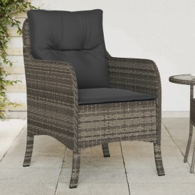 Gartensessel mit Kissen 2 Stück graues synthetisches Rattan von , Gartenstühle - Ref: Foro24-365147, Preis: 213,08 €, Rabatt: %