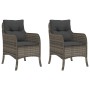 Garden armchairs with cushions 2 pcs gray synthetic rattan by , Garden chairs - Ref: Foro24-365147, Price: 212,88 €, Discount: %