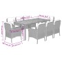 Garden dining set 9 pieces and gray synthetic rattan cushions by , Garden sets - Ref: Foro24-3211877, Price: 992,05 €, Discou...