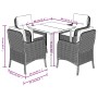 5-piece garden dining set with beige synthetic rattan cushions by , Garden sets - Ref: Foro24-3211970, Price: 496,09 €, Disco...