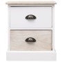 Bedside tables 2 units made of Paulownia wood in white natural color, measuring 38x28x45cm. by vidaXL, Nightstands - Ref: For...