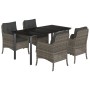 Set comedor de jardín 5 piezas con cojines ratán sintético gris de , Conjuntos de jardín - Ref: Foro24-3211958, Precio: 602,9...