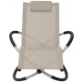 Cream steel geometric garden lounger by vidaXL, Loungers - Ref: Foro24-47774, Price: 85,69 €, Discount: %