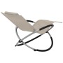 Cream steel geometric garden lounger by vidaXL, Loungers - Ref: Foro24-47774, Price: 85,69 €, Discount: %