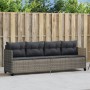 Lounger with gray synthetic rattan cushions by , Loungers - Ref: Foro24-368328, Price: 207,10 €, Discount: %