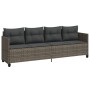 Lounger with gray synthetic rattan cushions by , Loungers - Ref: Foro24-368328, Price: 207,10 €, Discount: %