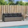 Lounger with gray synthetic rattan cushions by , Loungers - Ref: Foro24-368328, Price: 207,10 €, Discount: %