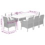 Garden dining set 9 pieces with light gray synthetic rattan cushions by , Garden sets - Ref: Foro24-3212003, Price: 1,00 €, D...