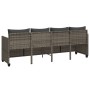 Lounger with gray synthetic rattan cushions by , Loungers - Ref: Foro24-368328, Price: 207,10 €, Discount: %