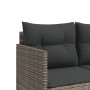 Lounger with gray synthetic rattan cushions by , Loungers - Ref: Foro24-368328, Price: 207,10 €, Discount: %