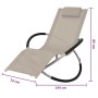 Cream steel geometric garden lounger by vidaXL, Loungers - Ref: Foro24-47774, Price: 85,69 €, Discount: %