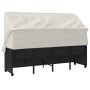 Lounger with hood and black synthetic rattan cushions by , Loungers - Ref: Foro24-368335, Price: 241,82 €, Discount: %