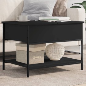 Engineered wood and black metal coffee table 70x50x50 cm by , Coffee table - Ref: Foro24-845341, Price: 52,99 €, Discount: %