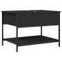 Mesa de centro madera de ingeniería y metal negro 70x50x50 cm de , Mesas de centro - Ref: Foro24-845341, Precio: 52,44 €, Des...