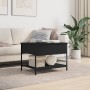 Engineered wood and black metal coffee table 70x50x50 cm by , Coffee table - Ref: Foro24-845341, Price: 52,44 €, Discount: %