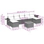 8-teiliges Gartensofa-Set und schwarze synthetische Rattankissen von , Gartensets - Ref: Foro24-3257021, Preis: 531,71 €, Rab...