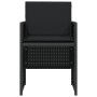 Table and chairs with cushions 3 pieces black synthetic rattan by , Garden sets - Ref: Foro24-365063, Price: 158,16 €, Discou...