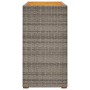 Mesa auxiliar jardín tapa madera ratán PE gris 100x40x75 cm de , Mesas de jardín - Ref: Foro24-366307, Precio: 111,86 €, Desc...