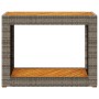 Mesa auxiliar jardín tapa madera ratán PE gris 100x40x75 cm de , Mesas de jardín - Ref: Foro24-366307, Precio: 111,86 €, Desc...