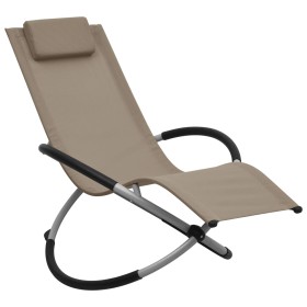 Taupe gray steel children's lounger by vidaXL, Loungers - Ref: Foro24-47795, Price: 55,99 €, Discount: %