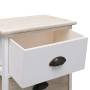 Bedside tables 2 units made of Paulownia wood in white natural color, measuring 38x28x45cm. by vidaXL, Nightstands - Ref: For...