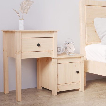 Solid pine wood bedside table 79.5x38x65.5 cm by vidaXL, Nightstands - Ref: Foro24-814539, Price: 53,99 €, Discount: %