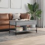 Sonoma gray metal engineered wood coffee table 100x50x50 cm by , Coffee table - Ref: Foro24-845369, Price: 80,84 €, Discount: %