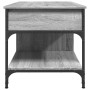 Sonoma gray metal engineered wood coffee table 100x50x50 cm by , Coffee table - Ref: Foro24-845369, Price: 80,84 €, Discount: %