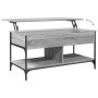 Mesa de centro madera ingeniería metal gris Sonoma 100x50x50 cm de , Mesas de centro - Ref: Foro24-845369, Precio: 81,38 €, D...