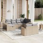 Gartensofa-Set mit beigen Kissen, 10-teilig, synthetisches Rattan von , Gartensets - Ref: Foro24-3266239, Preis: 605,39 €, Ra...