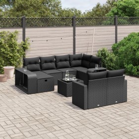 11-teiliges Gartensofa-Set und schwarze synthetische Rattankissen von , Gartensets - Ref: Foro24-3266245, Preis: 615,16 €, Ra...