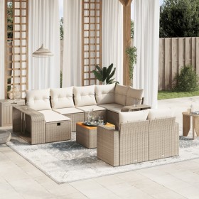 11-piece garden sofa set with beige synthetic rattan cushions by , Garden sets - Ref: Foro24-3266258, Price: 775,49 €, Discou...