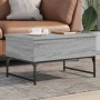 Mesa de centro madera ingeniería metal gris Sonoma 70x50x40 cm de , Mesas de centro - Ref: Foro24-845374, Precio: 61,31 €, De...