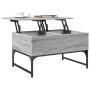 Mesa de centro madera ingeniería metal gris Sonoma 70x50x40 cm de , Mesas de centro - Ref: Foro24-845374, Precio: 61,31 €, De...