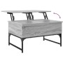 Mesa de centro madera ingeniería metal gris Sonoma 70x50x40 cm de , Mesas de centro - Ref: Foro24-845374, Precio: 61,31 €, De...