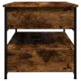 Engineered wood coffee table metal smoke oak 70x50x50 cm by , Coffee table - Ref: Foro24-845383, Price: 87,62 €, Discount: %