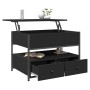 Mesa de centro madera de ingeniería y metal negro 70x50x50 cm de , Mesas de centro - Ref: Foro24-845381, Precio: 85,57 €, Des...