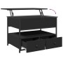 Mesa de centro madera de ingeniería y metal negro 70x50x50 cm de , Mesas de centro - Ref: Foro24-845381, Precio: 85,57 €, Des...