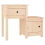 Solid pine wood bedside table 79.5x38x65.5 cm by vidaXL, Nightstands - Ref: Foro24-814539, Price: 53,99 €, Discount: %