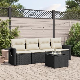 5-teiliges Gartenmöbel-Set und schwarze synthetische Rattankissen von , Gartensets - Ref: Foro24-3219885, Preis: 351,75 €, Ra...