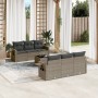 7-piece garden sofa set with gray PE rattan cushions by , Garden sets - Ref: Foro24-3219909, Price: 513,80 €, Discount: %