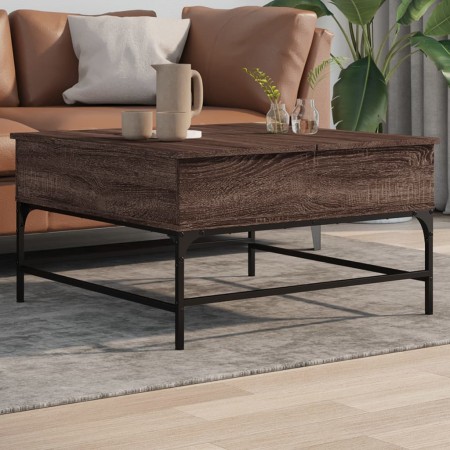 Mesa de centro madera de ingeniería marrón roble 80x80x45 cm de , Mesas de centro - Ref: Foro24-845405, Precio: 80,99 €, Desc...