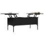 Engineered wood and black metal coffee table 100x50x45 cm by , Coffee table - Ref: Foro24-845411, Price: 63,82 €, Discount: %