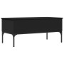 Engineered wood and black metal coffee table 100x50x45 cm by , Coffee table - Ref: Foro24-845411, Price: 63,82 €, Discount: %