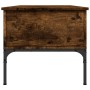 Engineered wood coffee table metal smoke oak 100x50x45cm by , Coffee table - Ref: Foro24-845413, Price: 62,18 €, Discount: %