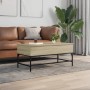 Couchtisch aus technischem Holz und Metall, Sonoma-Eiche, 100 x 50 x 45 cm von , Couchtisch - Ref: Foro24-845397, Preis: 64,0...